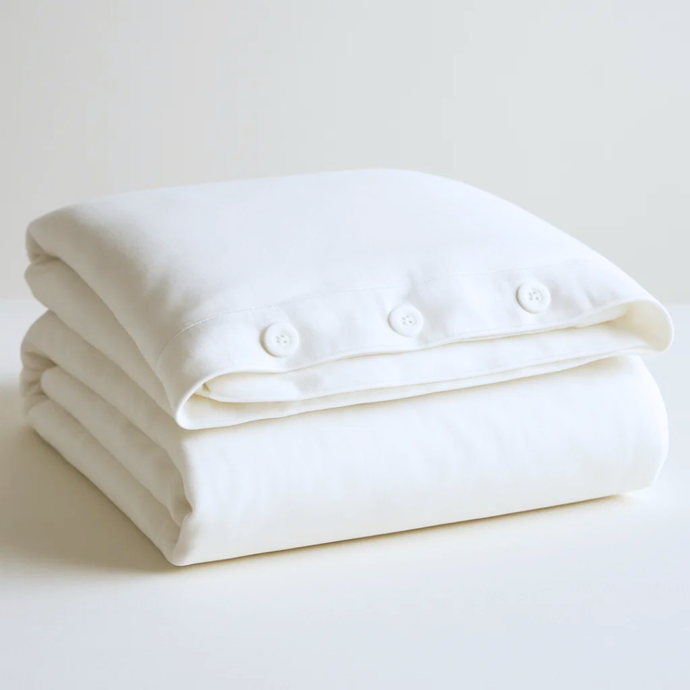 Housse de couette en blanc (bambou)
